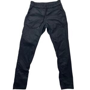 Bevy Flog Shely Drawstring Pants Black Patterned Sz 29 Women's Stretch Comfy